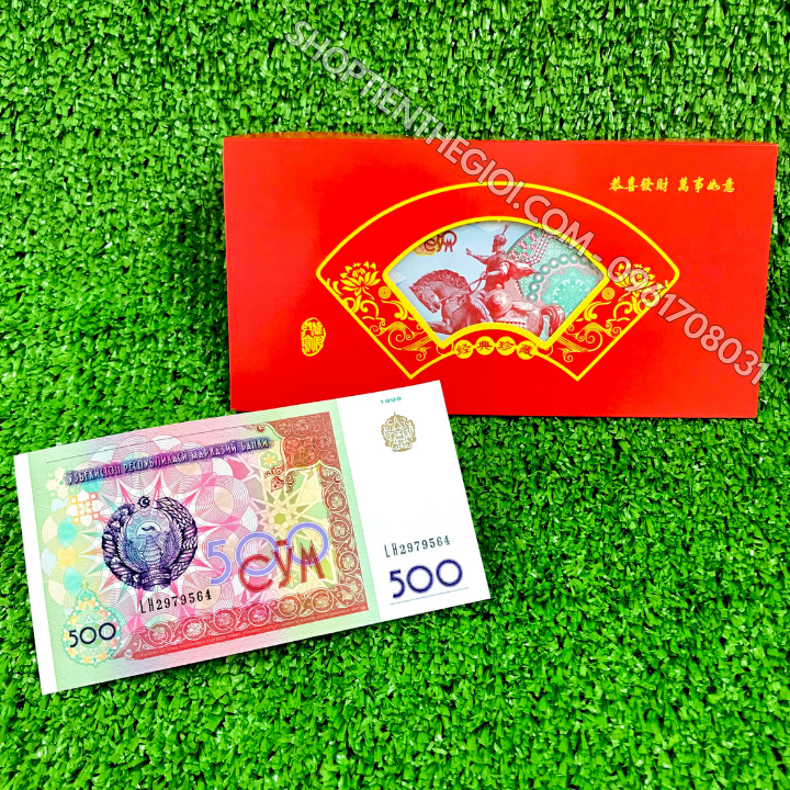 Thiệp Lì Xì Tết Mã Đáo Thành Công của Uzberkistan 